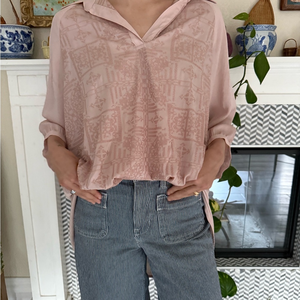 Ivy Jane Light Pink Patterned Blouse